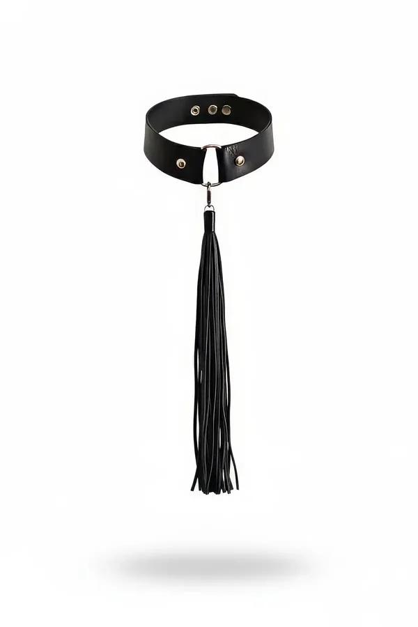 Tasseled Choker with Detachable Faux Leather Fringe