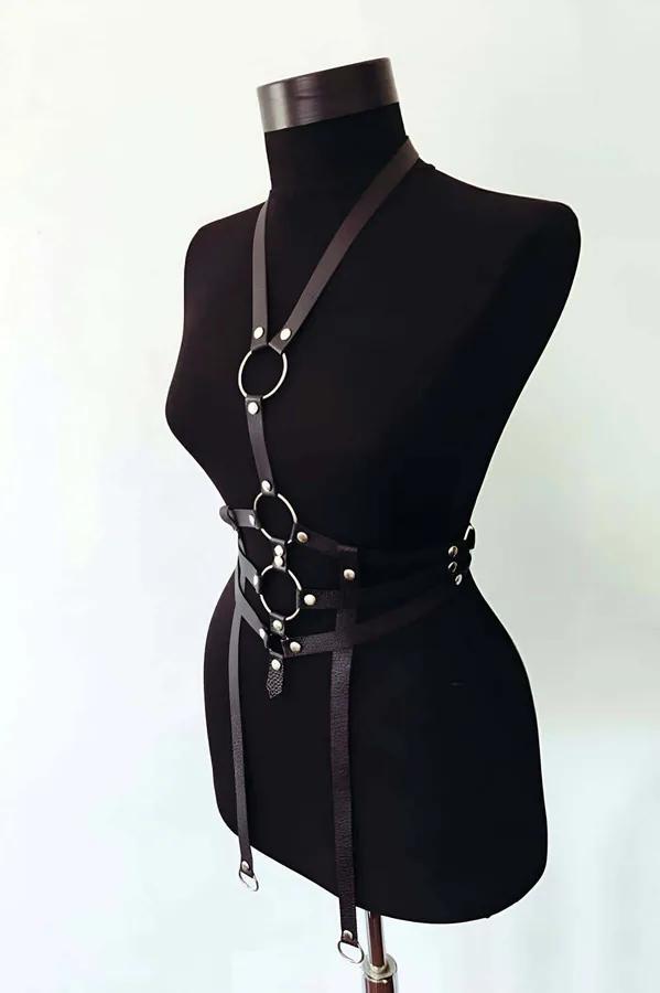 Triple O-Ring Body Harness with Detachable Chain