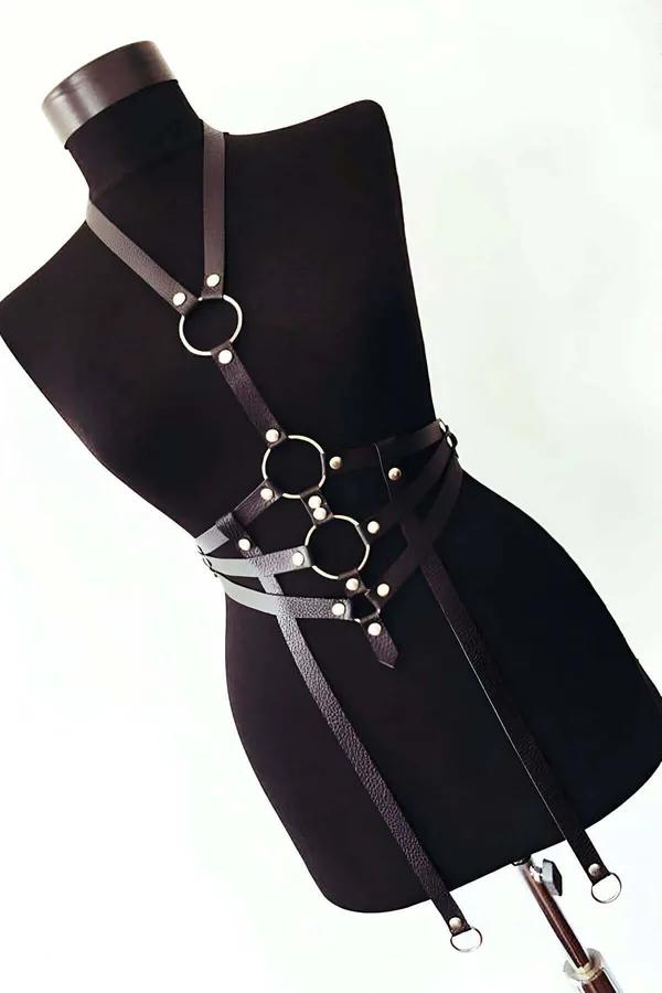 Triple O-Ring Body Harness with Detachable Chain