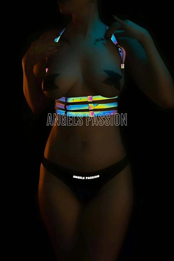 Iridescent Full Body Harness with Straps