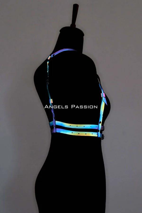 Reflective Rainbow Body Harness with Adjustable Straps