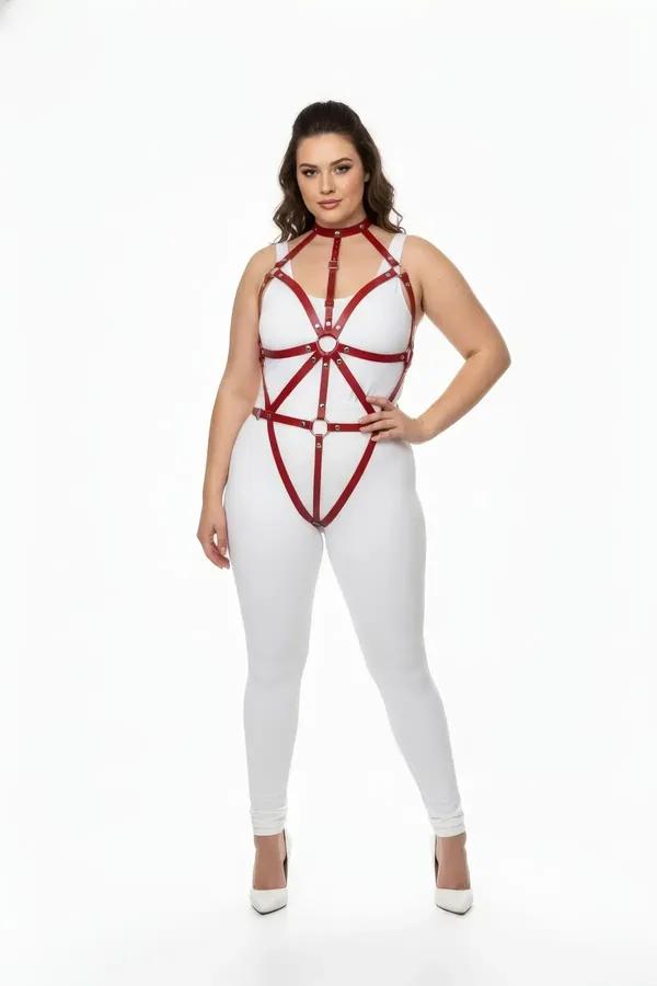 Strappy Full Body Harness with O-Ring Detail