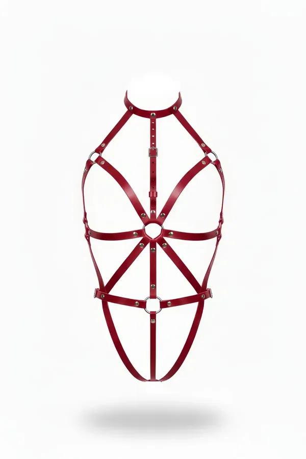 Full Body Harness with Choker & O-Ring