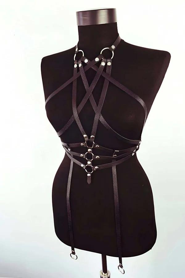 Full Body Harness with O-Ring Garter Straps