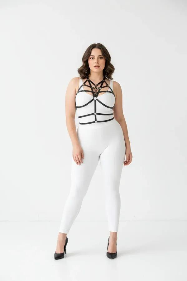 Adjustable Caged Chest Harness with Bust Straps