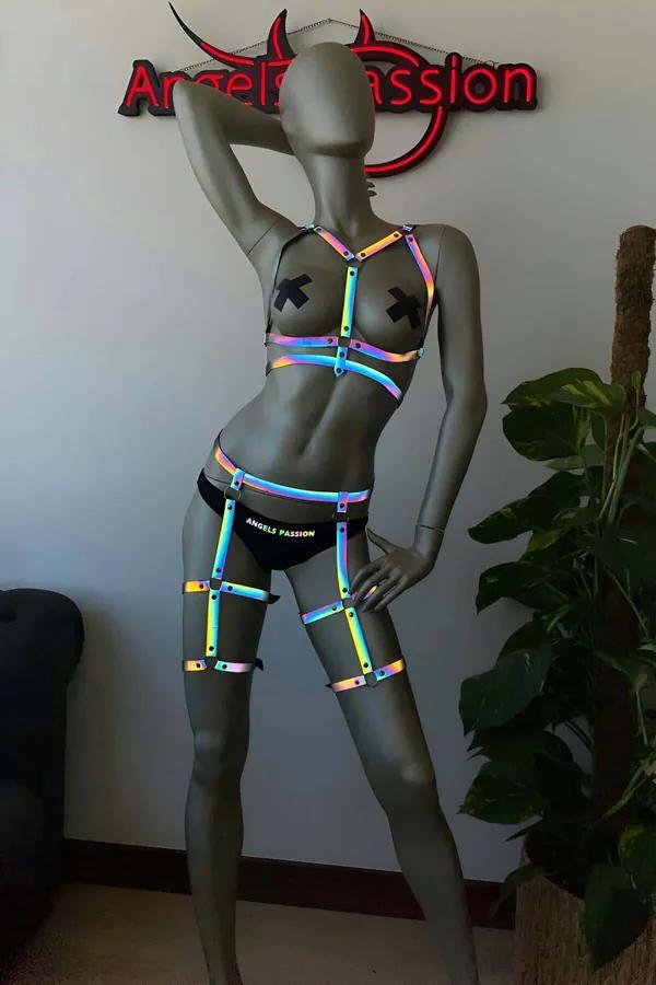 Iridescent Reflective Full Body Harness