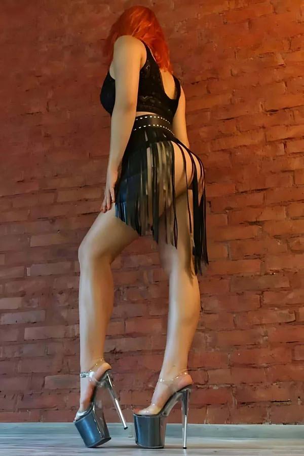 Faux Leather Tassel Fringe Mini Skirt
