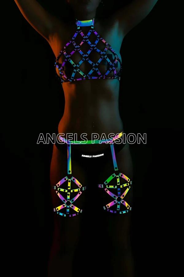 Iridescent Reflective Full Body Harness