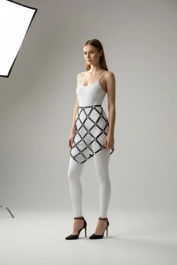 Diamond Grid Cage Skirt Harness