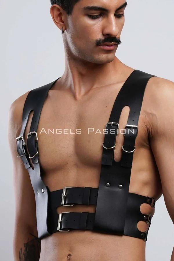 Strappy Faux Leather Chest Harness