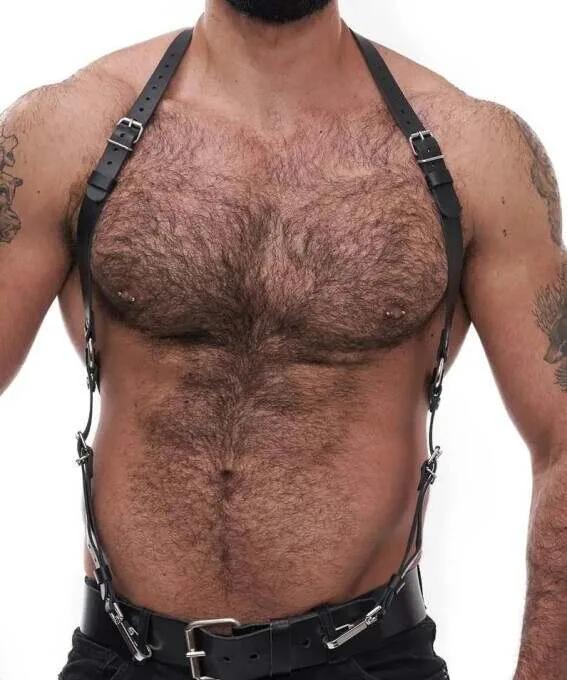 Adjustable Faux Leather Chest Harness
