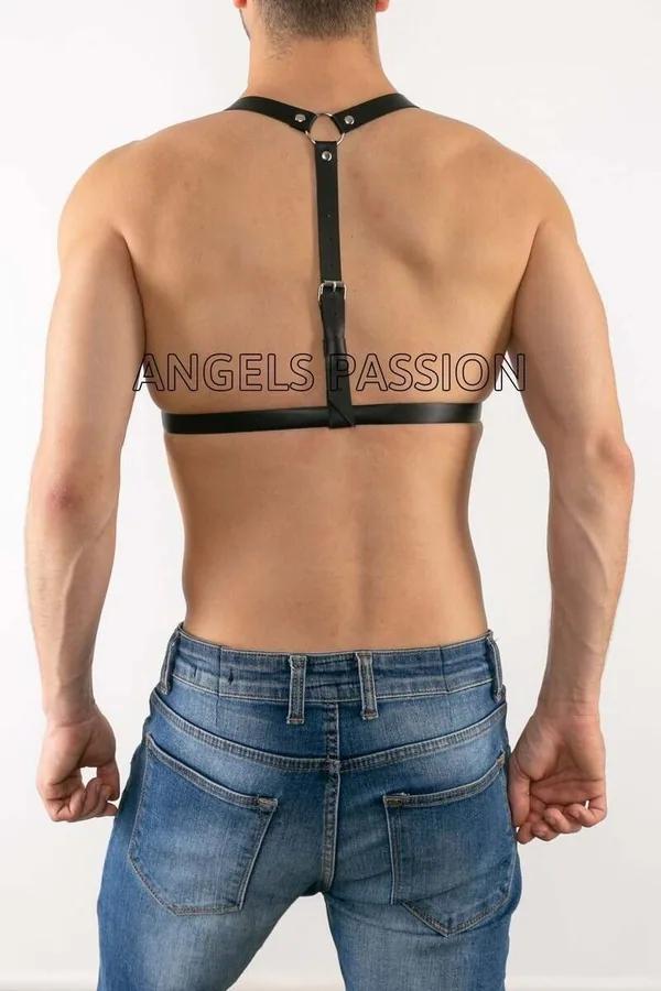 Adjustable Faux Leather Chest Harness