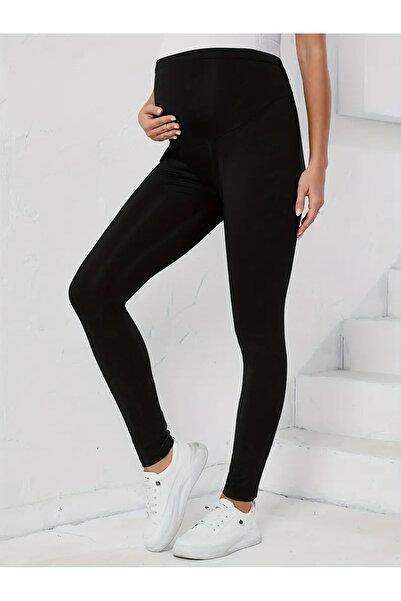 WAYS Kadın Siyah Dalgıç Hamile Tayt Ayarlanabilir Yüksek Bel Toparlayıcı & Esnek