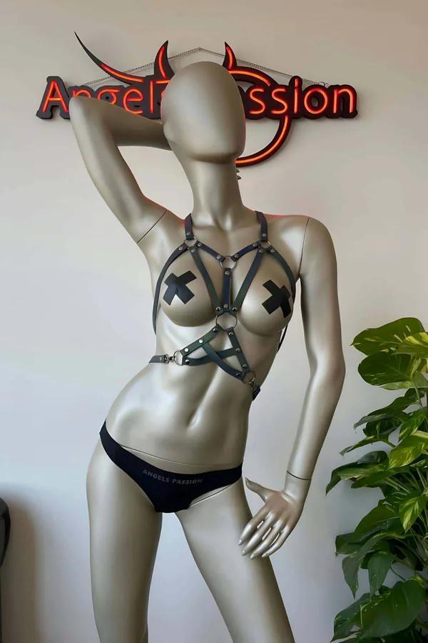 Reflective Rainbow Body Harness with Adjustable Straps