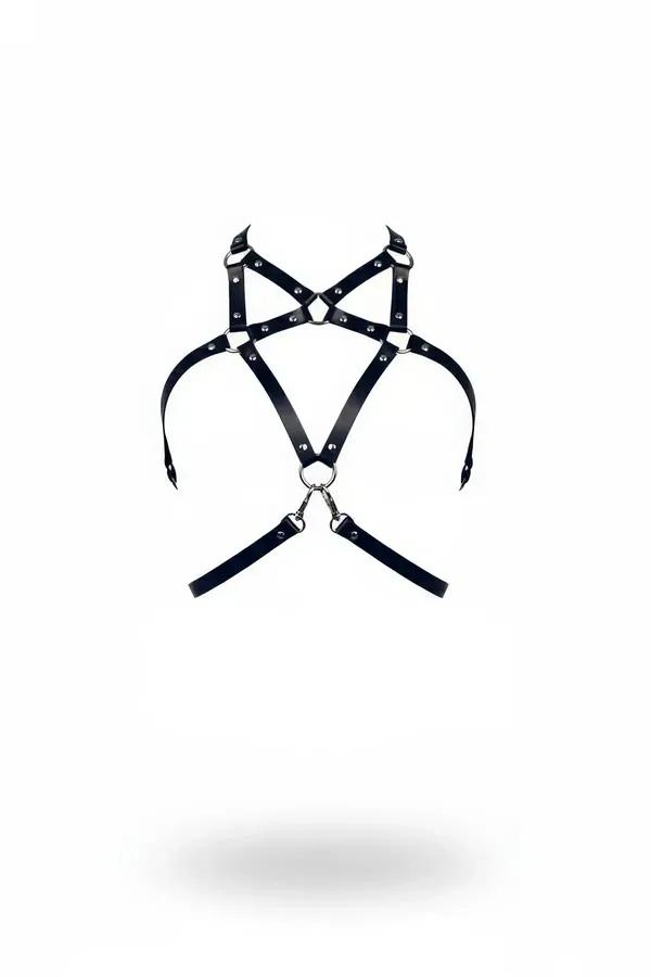 Geometric O-Ring Chest Harness with Adjustable Faux Leather Straps