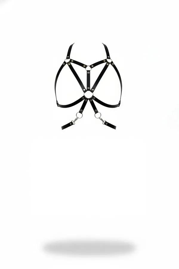 Caged Chest Harness with Adjustable O-Ring Straps