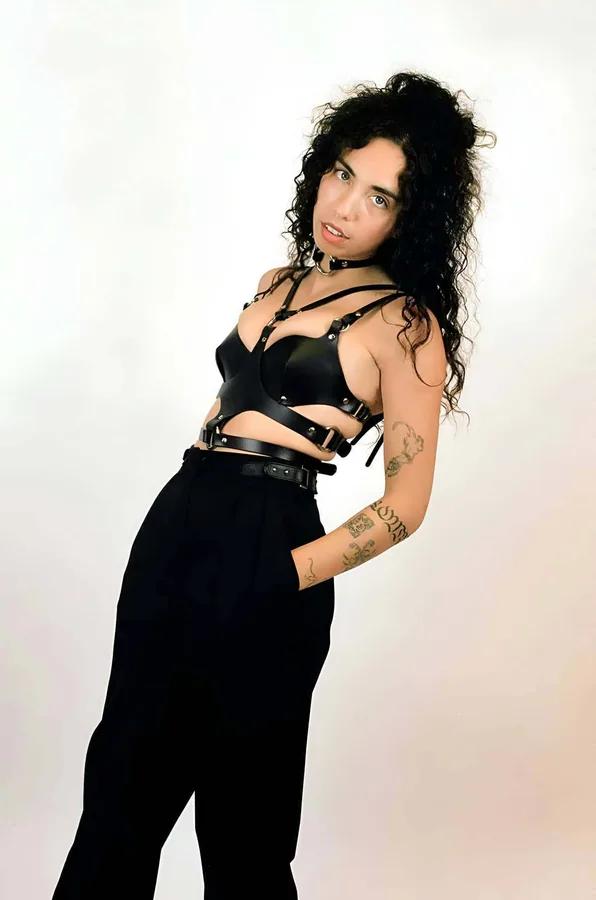 Full Body Harness with O-Ring Choker & Bra Top