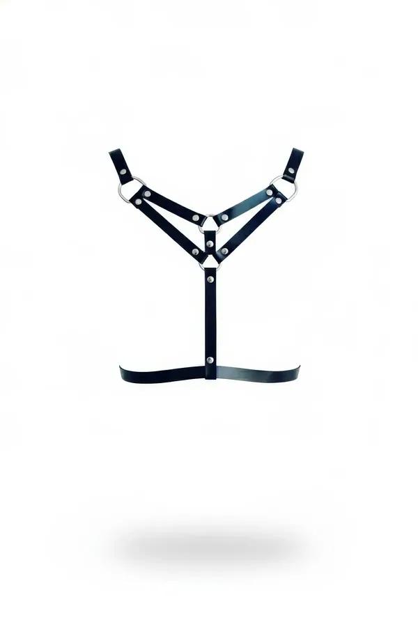 Y-Shape Underbust Faux Leather Harness with O-Rings