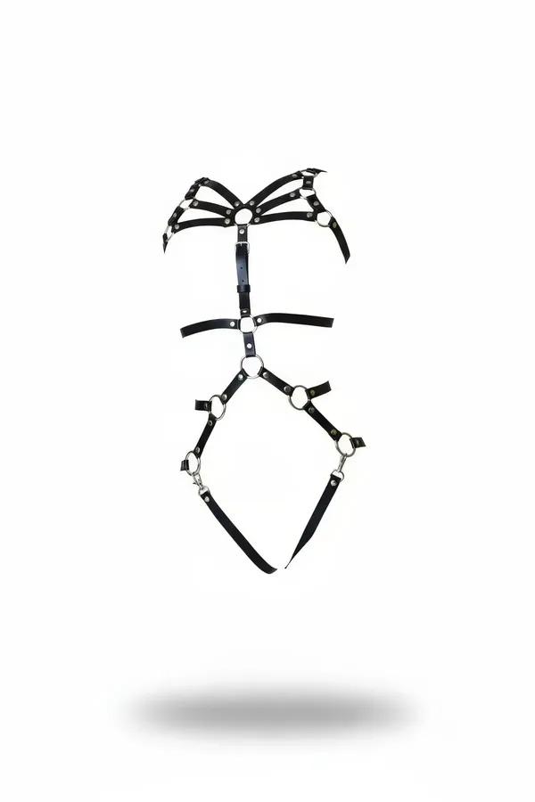 Adjustable Full Body Harness with O-Ring Accents