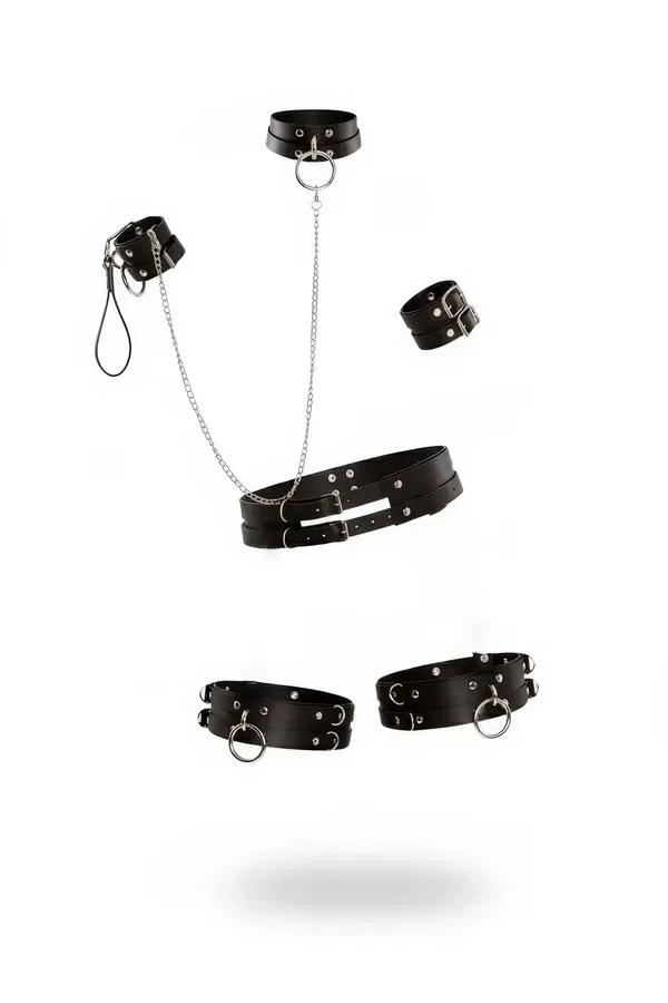 Faux Leather Harness Set with O-Ring Chain