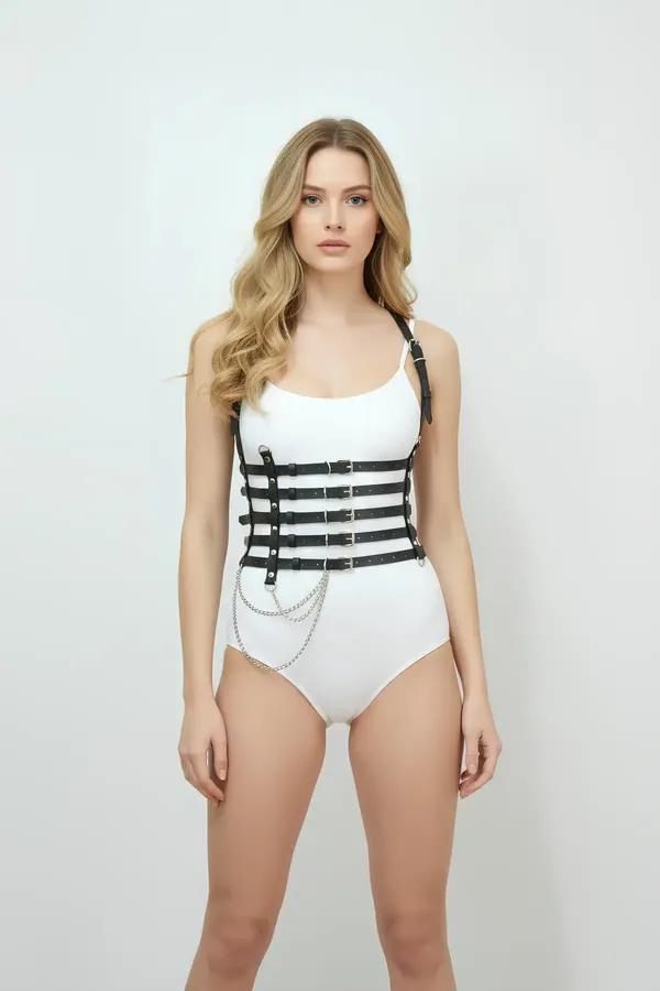 Multi-Strap Waist Harness with Detachable Chain