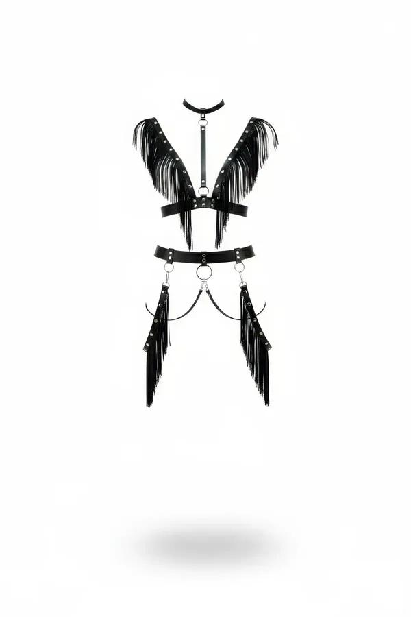 Fringed Full Body Harness with Choker and Waist Detailing