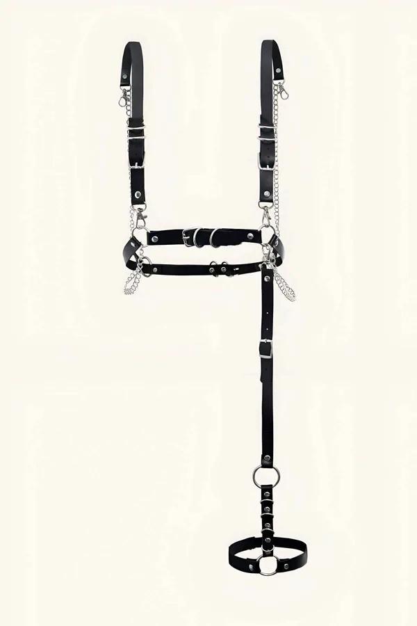 Full Body Harness with O-Ring and Chains