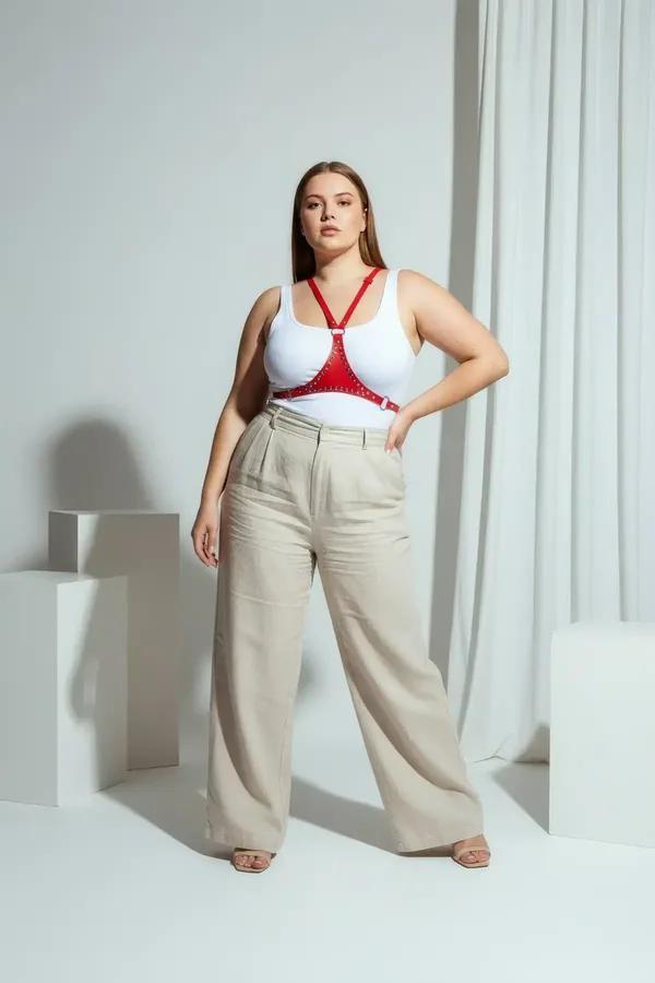 Minimalist Chest Harness with Silver Studs