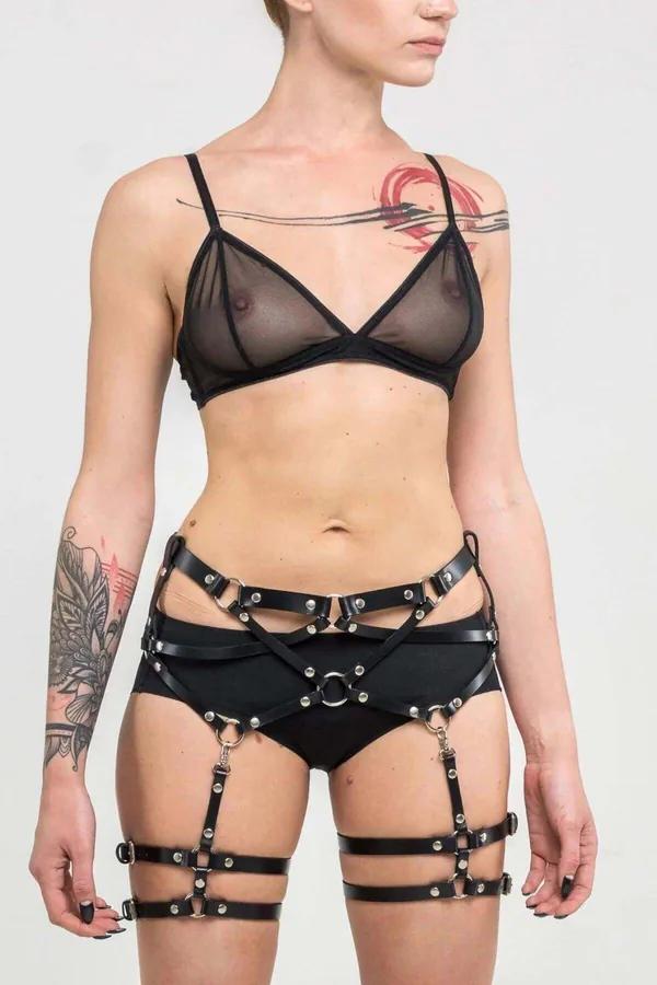 Multi-Strap Thigh Harness with Adjustable O-Rings