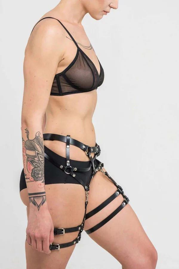 Multi-Strap Thigh Harness with Adjustable O-Rings