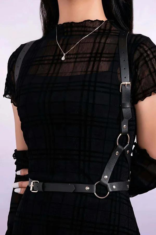 Diagonal Chest Harness with Adjustable Waist Strap