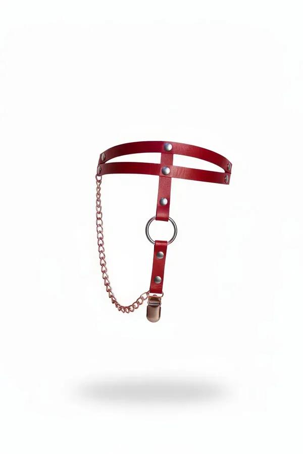 Leg Garter Harness with O-Ring and Detachable Chain Clip