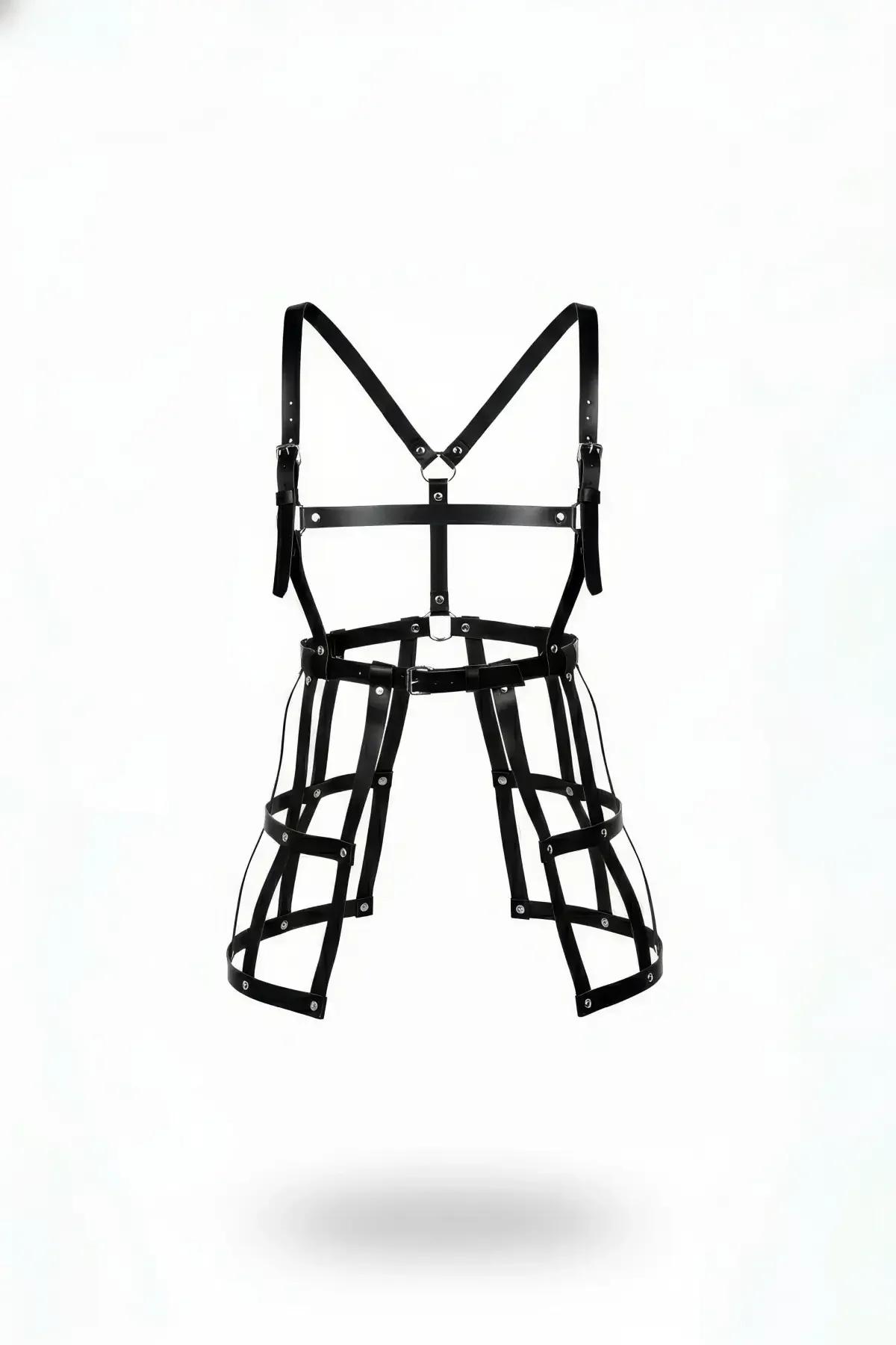 Full Body Cage Harness with Adjustable Thigh Straps