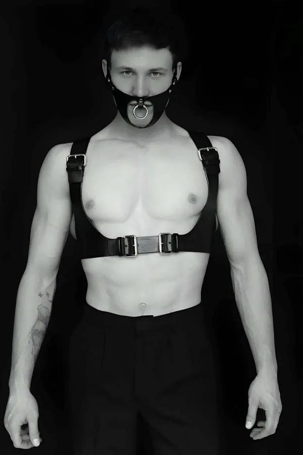 Full Body Harness with Detachable O-Ring Gag Mask
