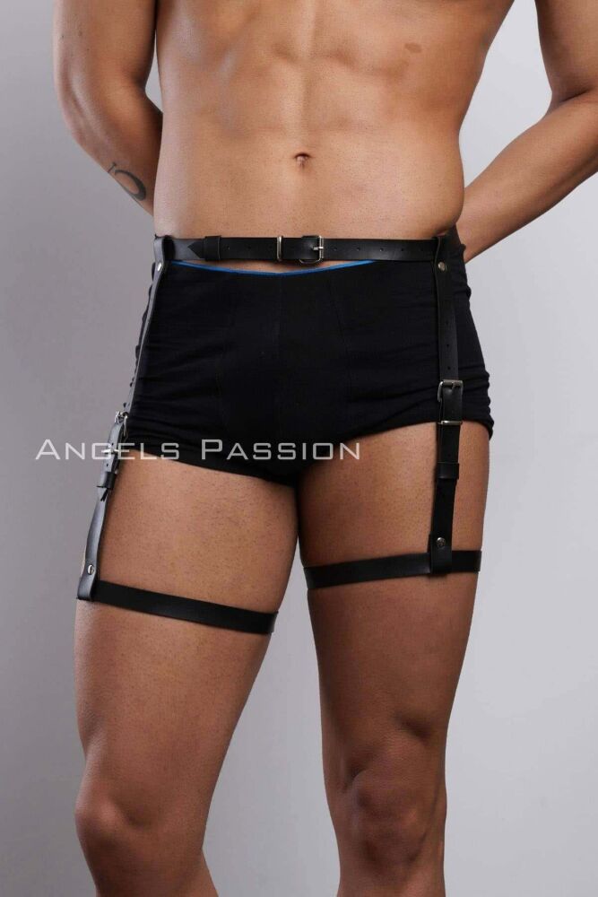 Adjustable Men's Waist and Leg Harness Suspenders - 3