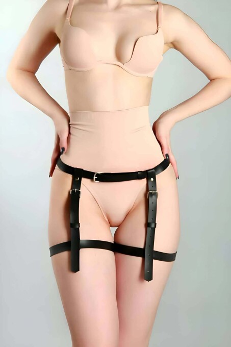 Basic Leather Garter Harness - 2