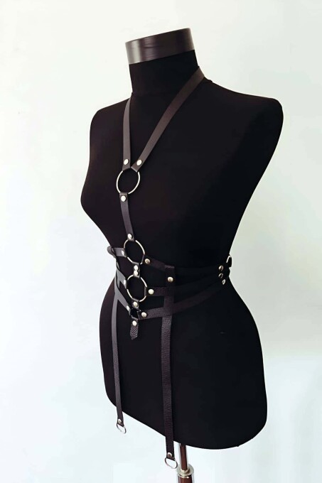 Custom Made Leather Body Harness - 3