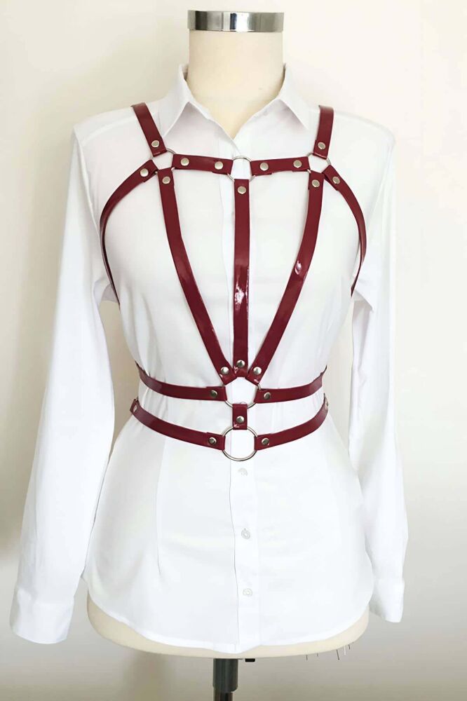 Double Row Waist Triangle Leather Harness - 1