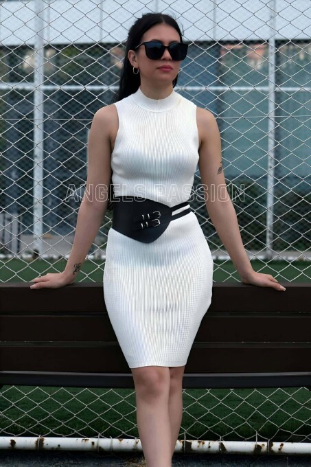 Elegant Leather Corset Belt for Dress and Shirt - 3