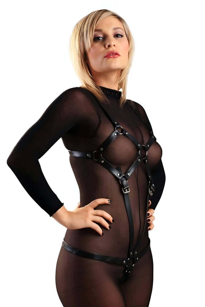 Fancy Leather Wear Body Harness - 3