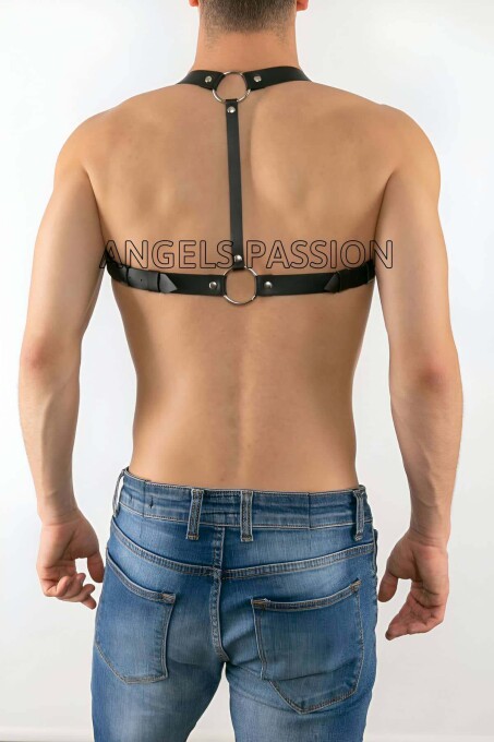 Gay Men's Leather Underwear and Shoulder Harness - 2