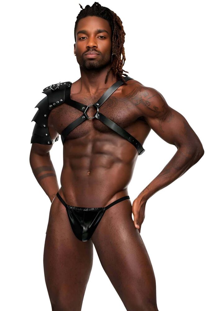 Gladiator Shoulder Leather Harness, Warrior Costume Accessory - 1