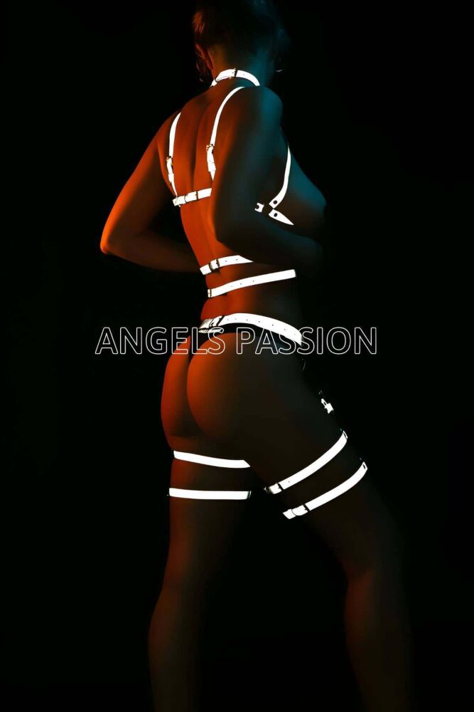 Glow in the Dark Reflective Harness Set for Club Dresses - 2