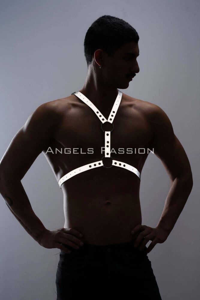 Reflective Glow in the Dark Men's Chest Harness for Partywear - 5