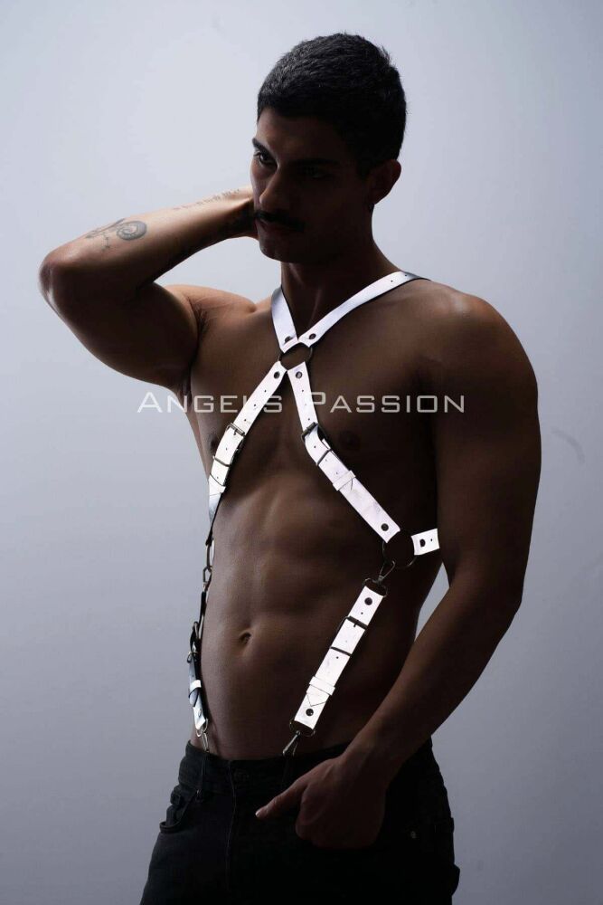 Glow in the Dark Reflective Trousers Suspenders - 6