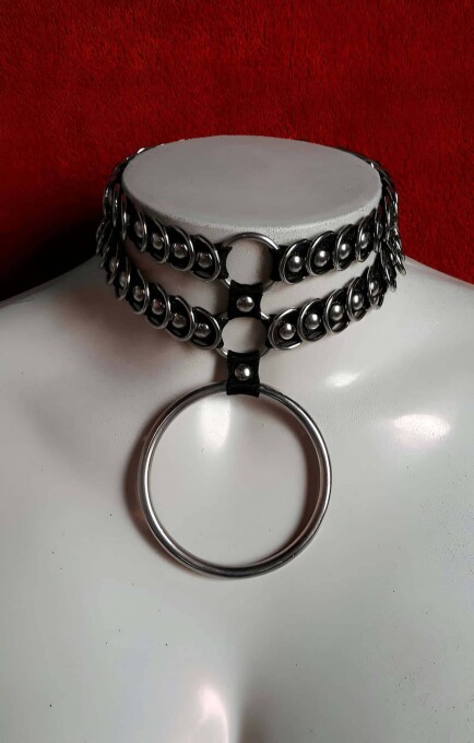 Handmade Rubber Choker Harness for Women - 1