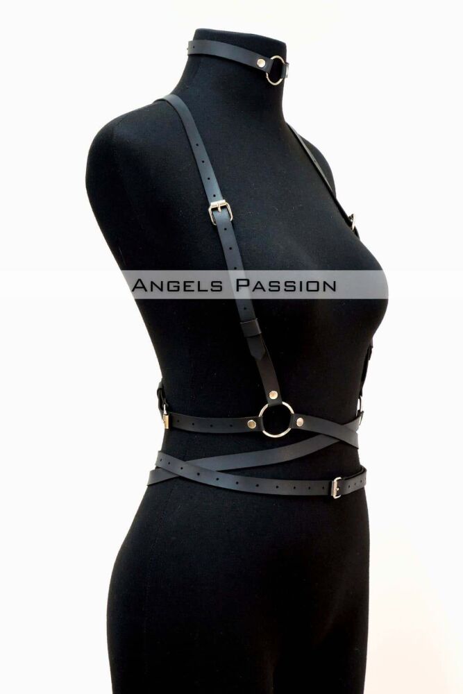 Leather Belt, Dress Belt and Choker Set - 3