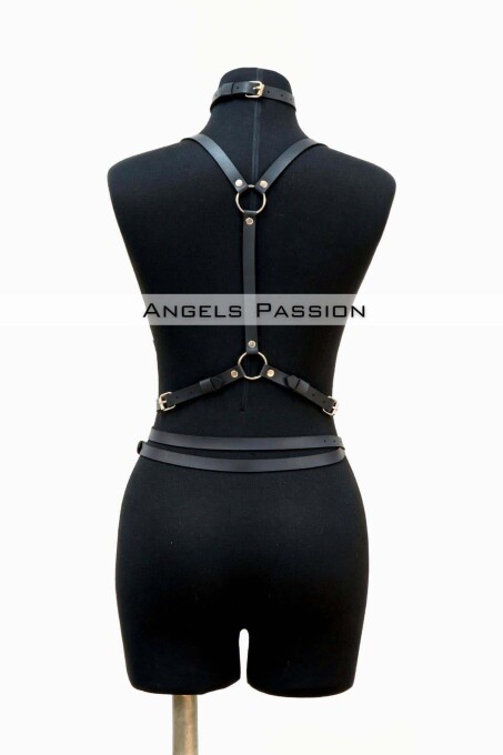 Leather Belt, Dress Belt and Choker Set - 4