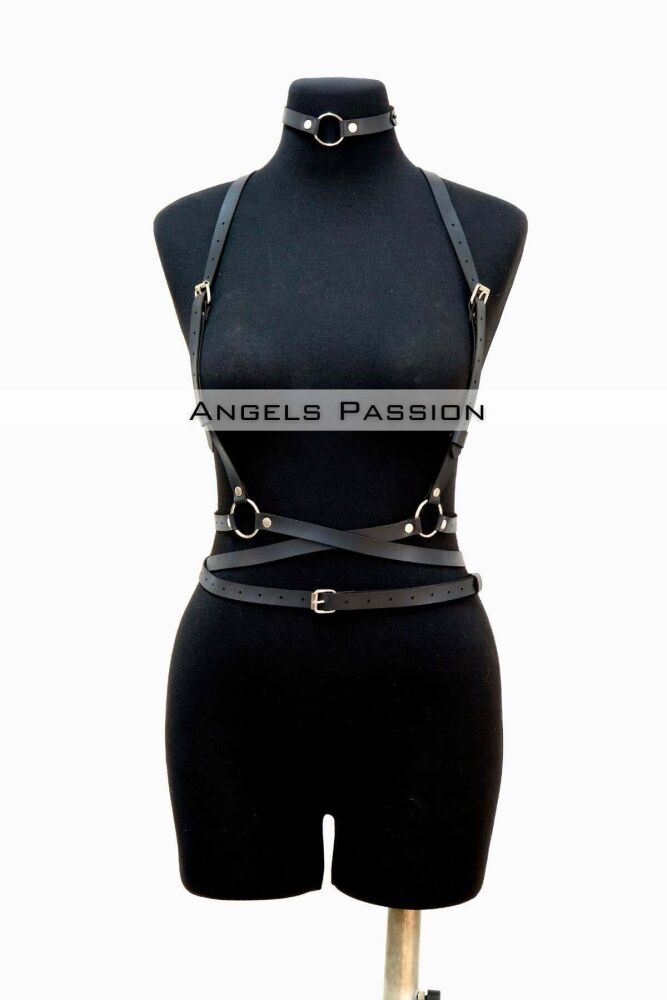 Leather Belt, Dress Belt and Choker Set - 5