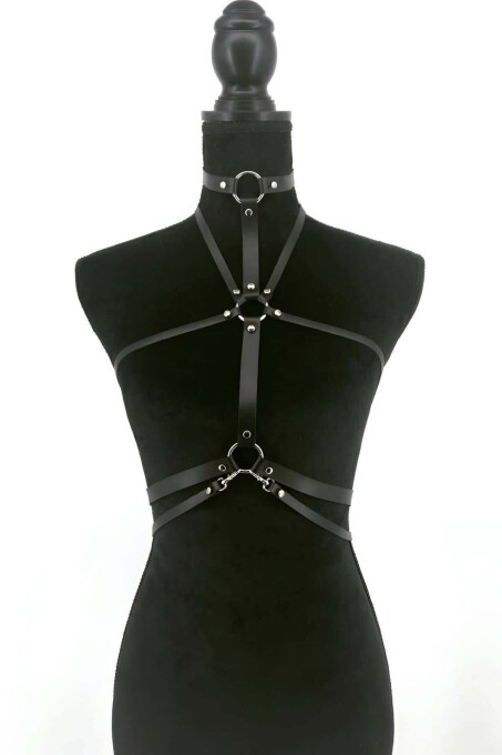 Leather Bondage Harness Fantasy Underwear - 2